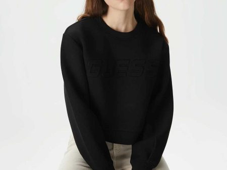 Guess Cindra Kabartma Logolu Sweatshirt Hot on Sale