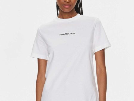 Calvin Klein Straight Bisiklet Yaka Tshirt Discount