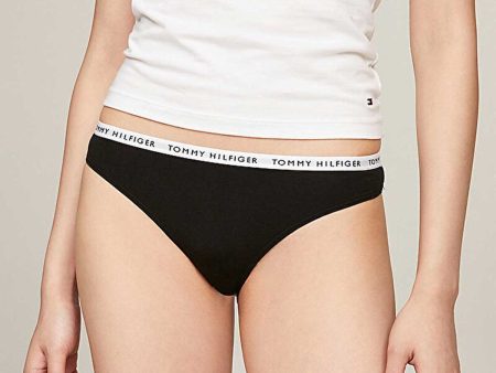 Tommy Hilfiger Thong Print 3 lü Kadın Tanga Online now