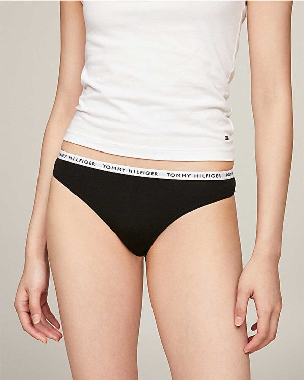 Tommy Hilfiger Thong Print 3 lü Kadın Tanga Online now