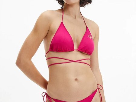 Calvin Klein Boyundan Bağcıklı Üçgen Kadın Bikini Üstü KW0KW01752 For Sale