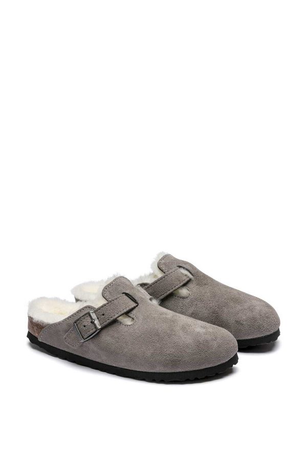 Birkenstock Boston Fur Kadın Terlik For Cheap