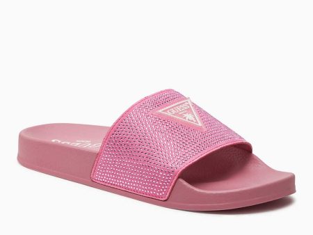 Guess Beach Slippers Stras Logolu Terlik Online Sale