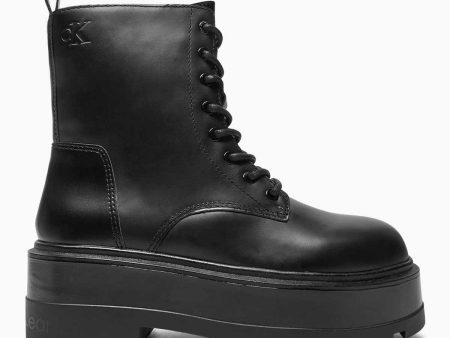 Calvin Klein Jeans Flatform Lace Up High Boots For Cheap